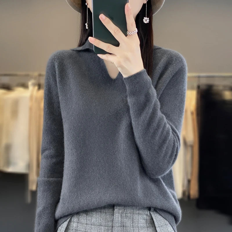 Women’s Loose Fit Wool T shirt - Jeglowstore