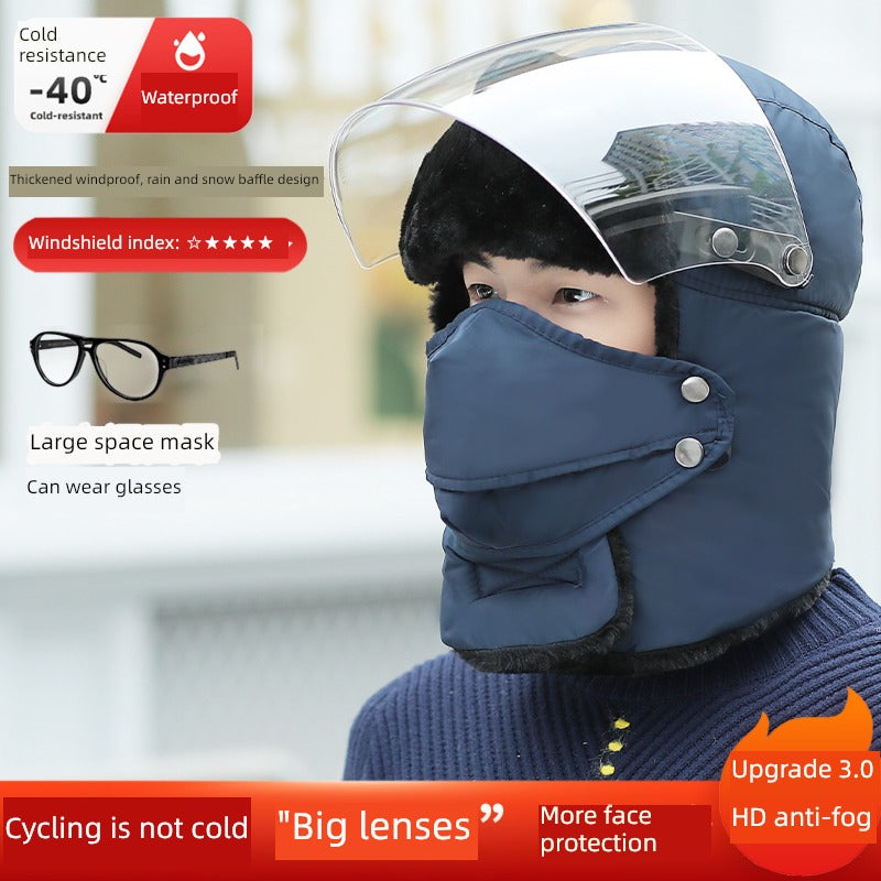 Women's Winter Cold-Proof Cycling Warm Artifact Eye Protection Hat - Jeglowstore
