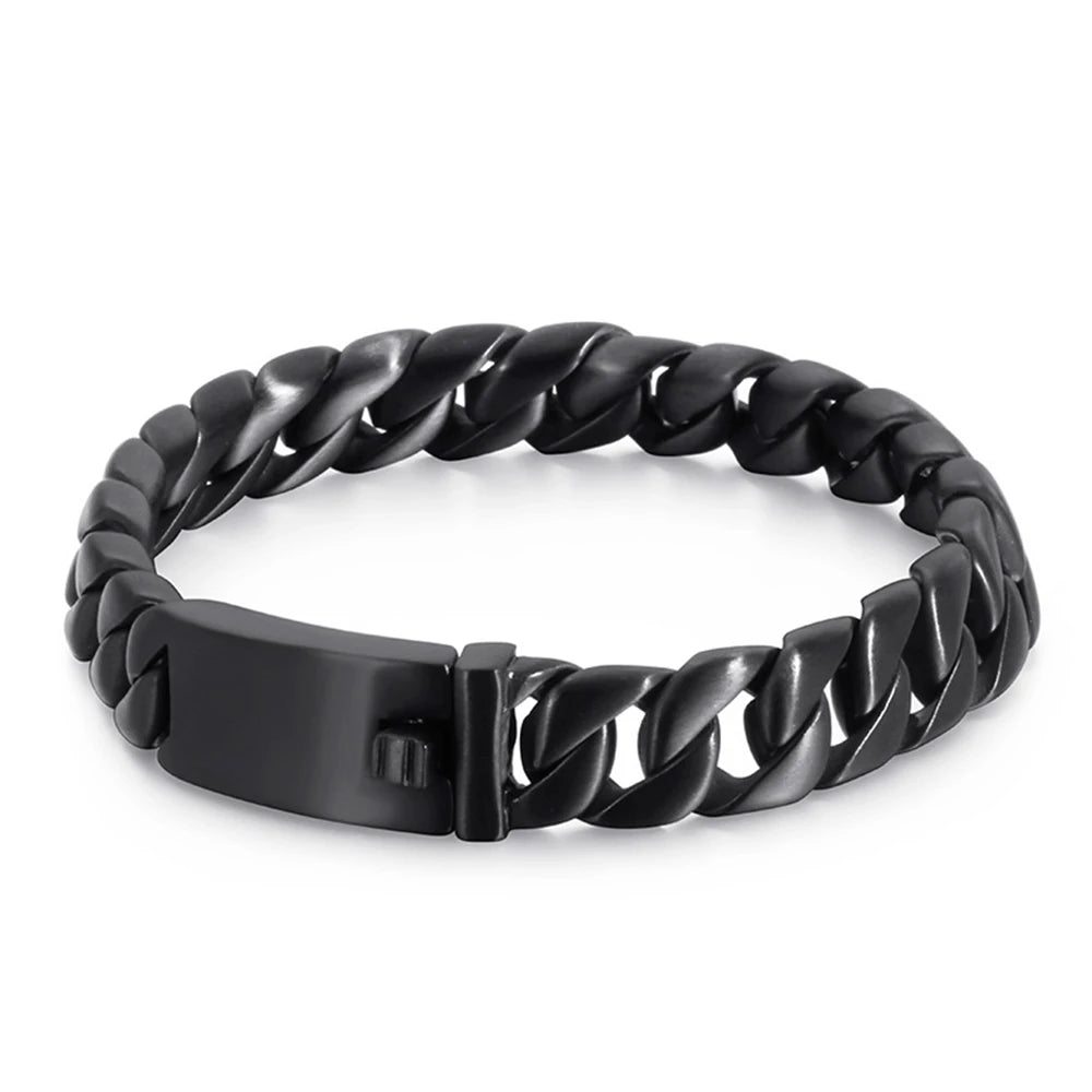 Silver Tone Cuban Curb Bracelet - Jeglowstore