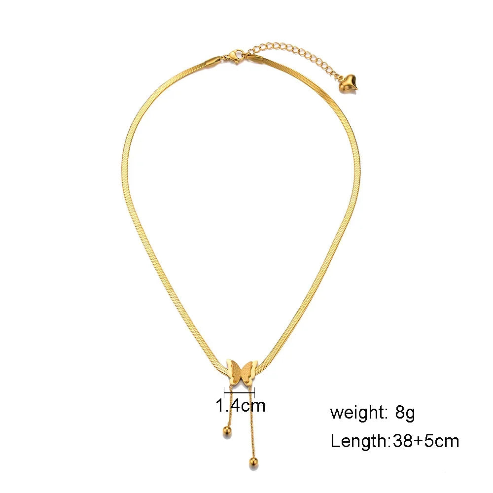 Vintage Gold Butterfly Choker Necklace - Jeglowstore