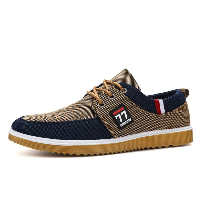 New Men's Canvas Shoes Lightweight Sports Shoes Casual Mesh Breathable Vulcanized Shoes Classic Fashion Lace Up Work Shoes 2023