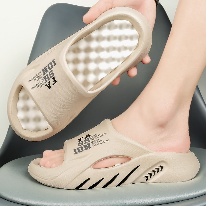 2023 Summer Men Massage Slippers Sides Indoor Outdoor Sandals Beach Casual Shoes Soft Sole Slides Men Flip-flops Men's Sandals