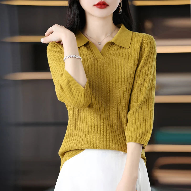 Women’s Cotton Polo Knit T shirt