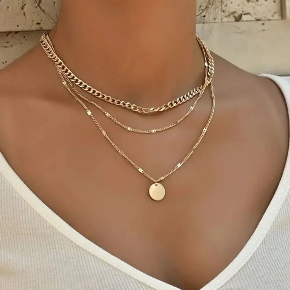 Women’s Heart Star Charm Chain Necklace - Jeglowstore