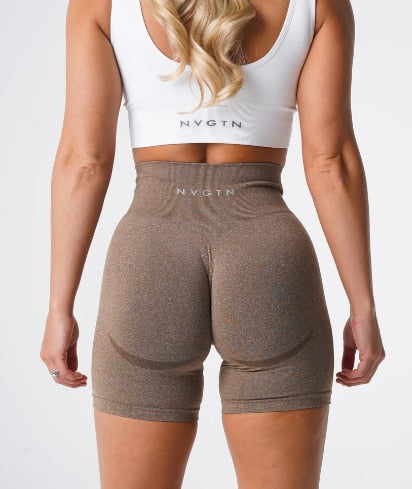 NVGTN Women's Seamless High Waist Shorts Smile Contour Cycling Shorts Gym Yoga Workout Casual Sports - Jeglowstore