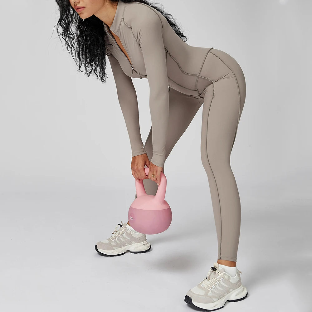 Women’s Long Sleeve Workout Bodysuit High-Intensity Jumpsuit - Jeglowstore