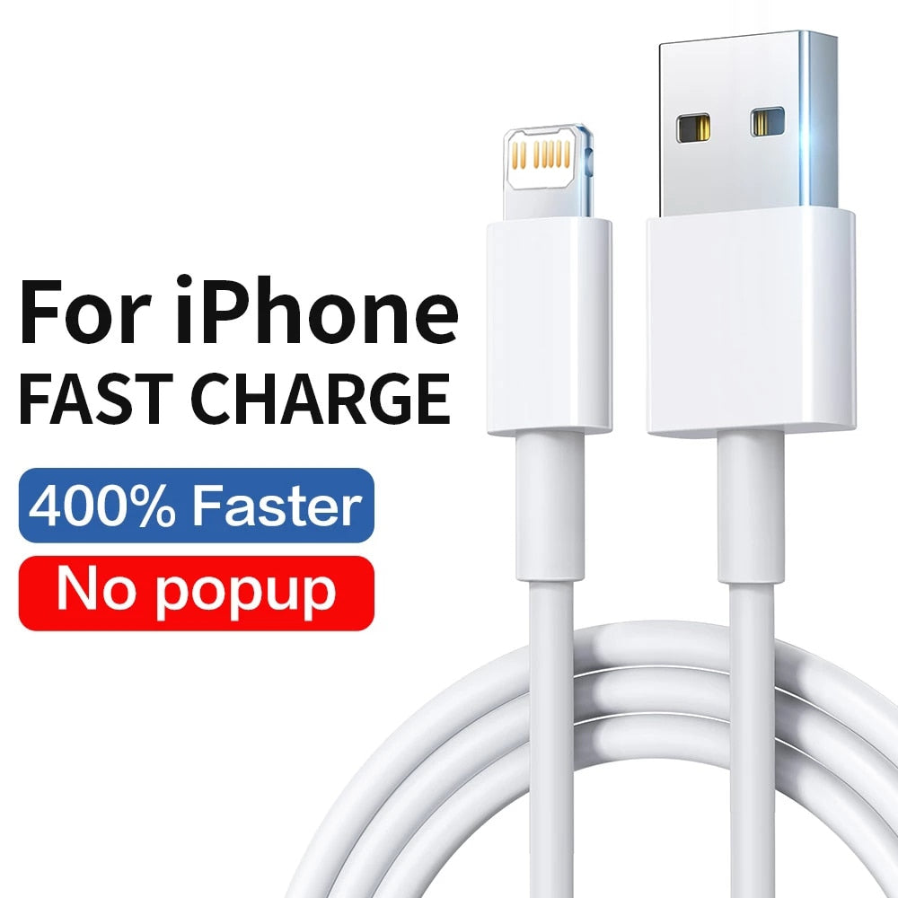 For Apple Original USB Cable For iPhone 13 12 11 Pro Max USB Fast Charger Cable XR X XS 8 7 Plus SE Charge Wire Cord Accessories