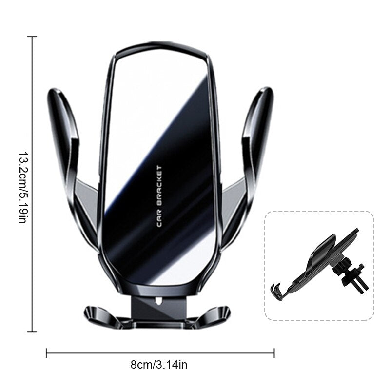 New Mirror Car Mobile Phone Holder Navigation Gravity Sensing Air Outlet Clip Universal Mobile Phone Holder Automotive Supplies