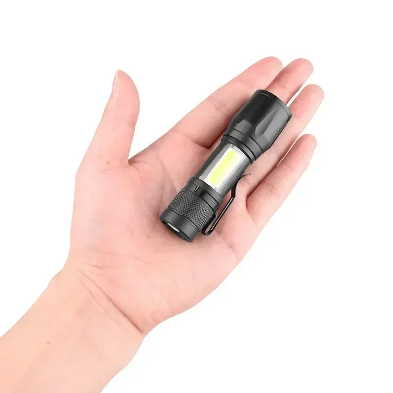 2000LM Ultra Bright P50 LED Flashlight Tactical EDC Emergency Spotlight Telescopic ZoomHandheld Torch w/ 14500/18650 Battery