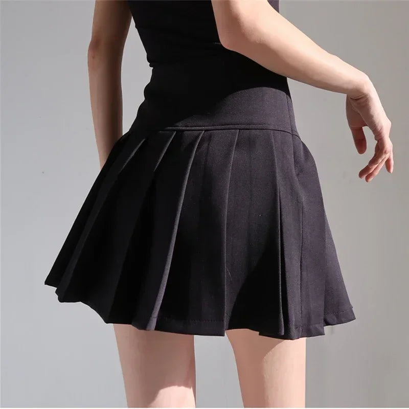 High Waist Pleated Mini Skirt - Jeglowstore