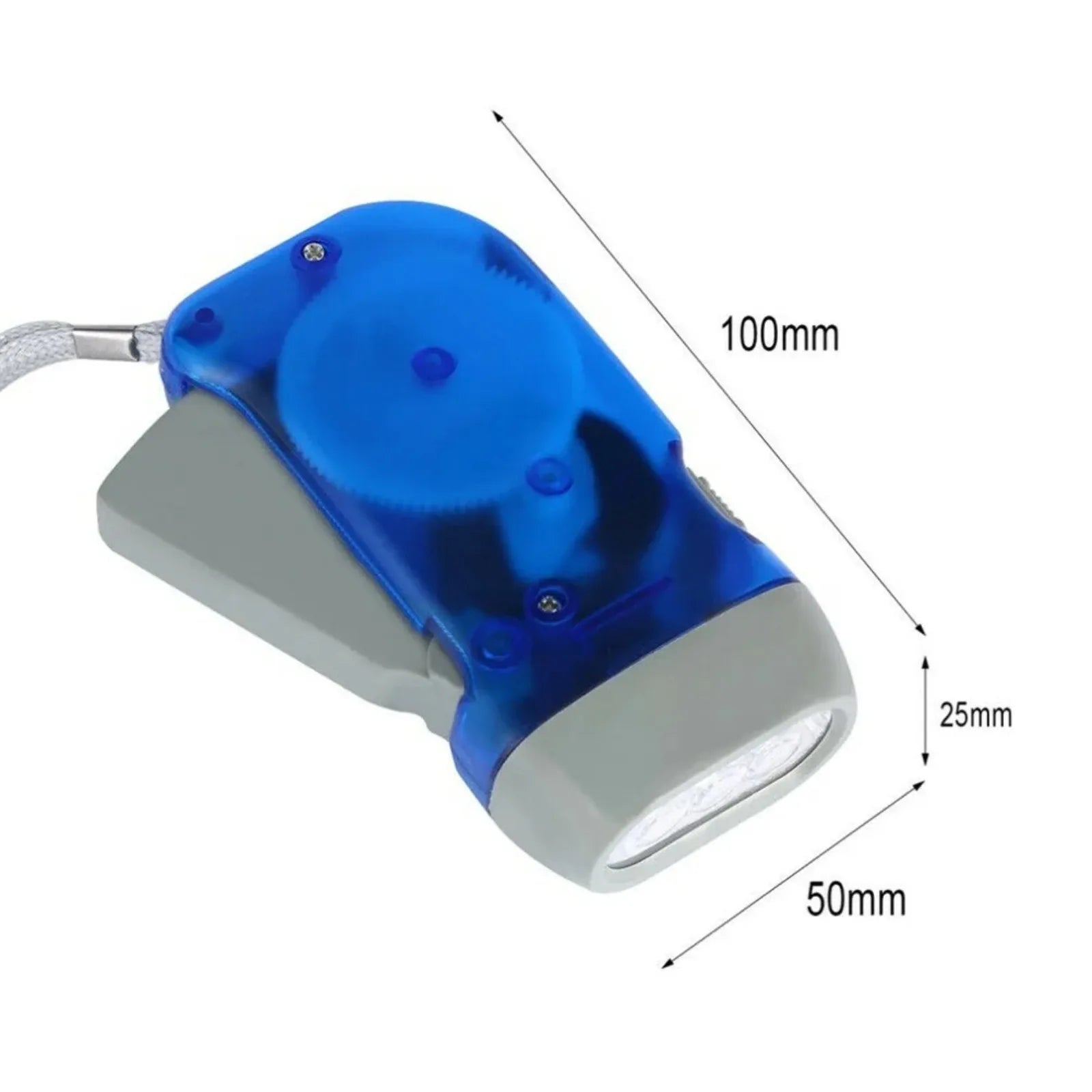 3 LED Hand Pressing Dynamo Crank Power Wind Up Flashlight Torch Light Hand Press Crank Camping Lamp Light for Outdoor Home - Jeglowstore
