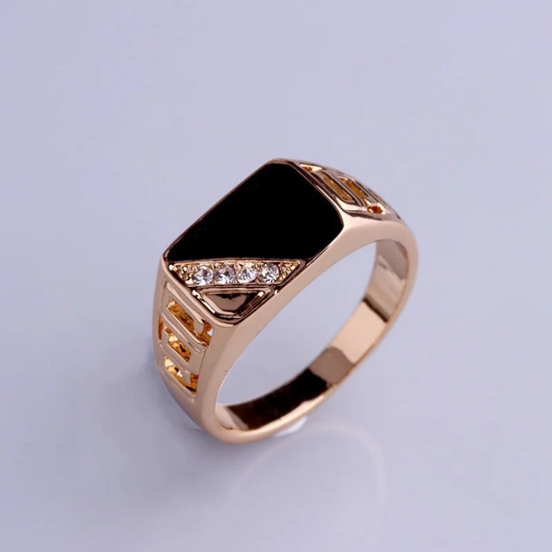 Men’s Square CZ Stainless Steel Ring - Jeglowstore