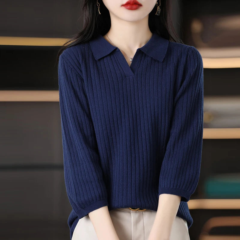 Women’s Cotton Polo Knit T shirt