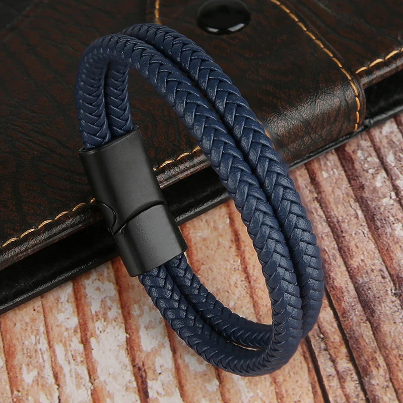 Genuine Leather Double Layer Bracelet - Jeglowstore