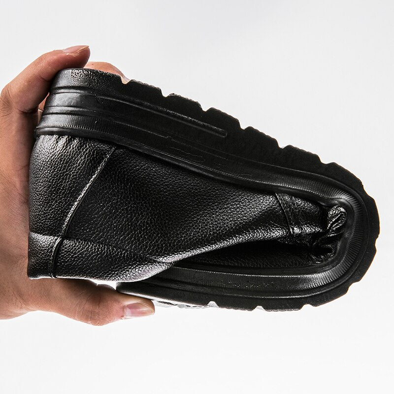 Men Loafers Light Leather Casual Shoes Male Outdoor Walking Shoes Comfortable Mens Sneakers Soft Loafers Male Shoes