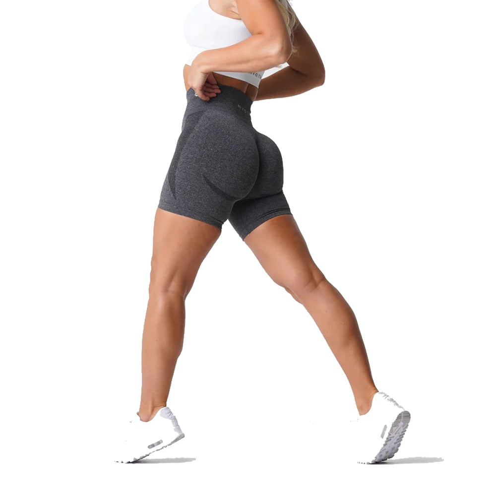 NVGTN Women's Seamless High Waist Shorts Smile Contour Cycling Shorts Gym Yoga Workout Casual Sports - Jeglowstore