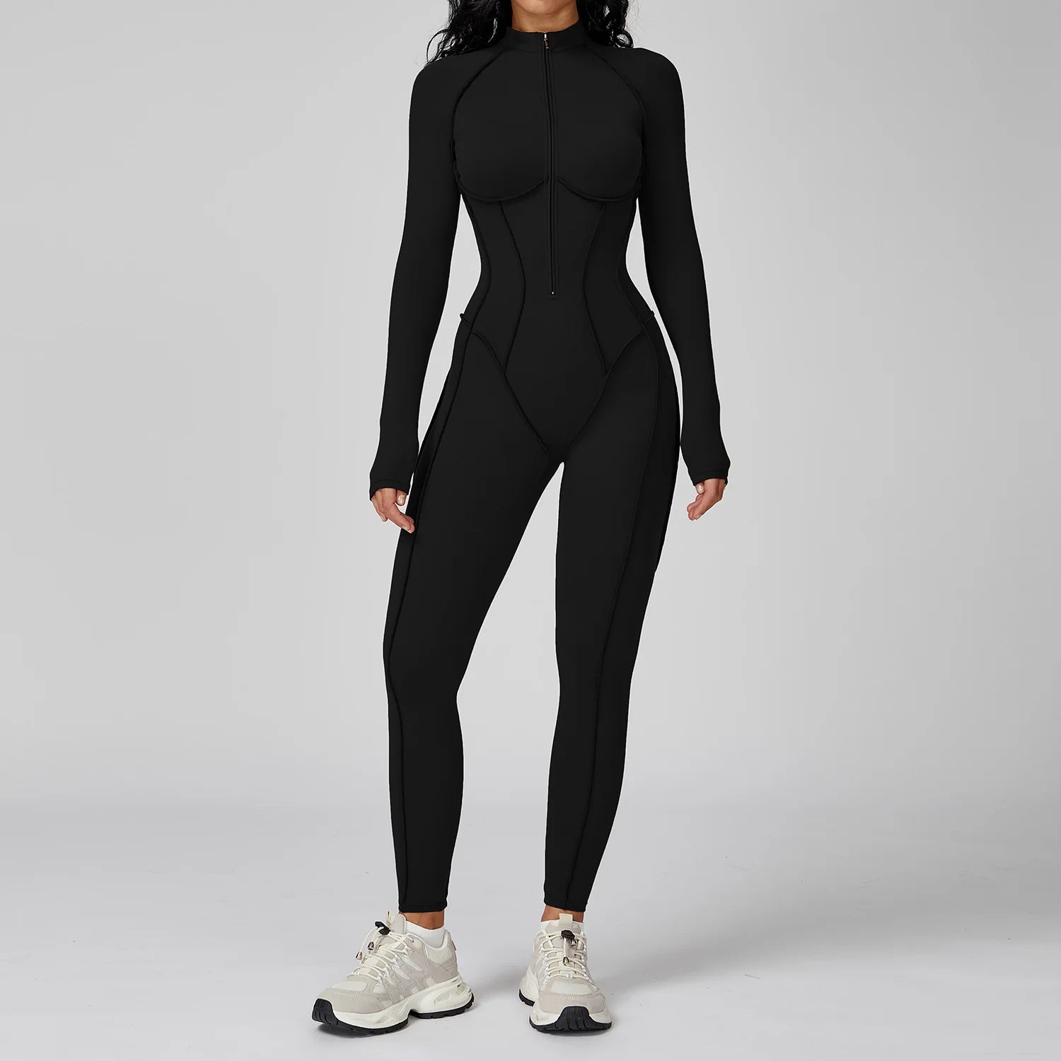 Women’s Long Sleeve Workout Bodysuit High-Intensity Jumpsuit - Jeglowstore