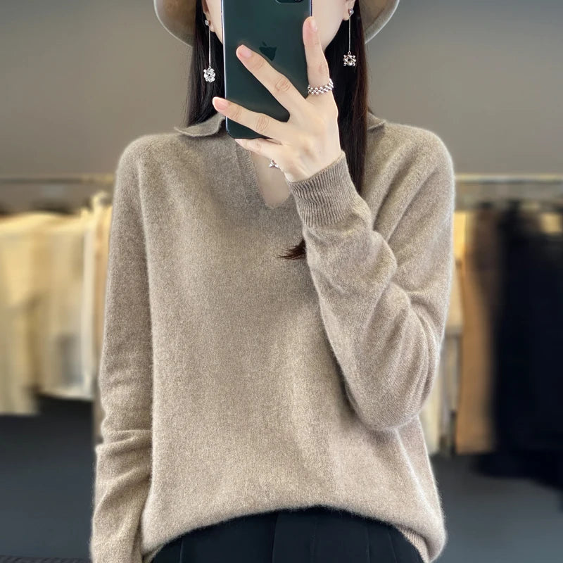 Women’s Loose Fit Wool T shirt - Jeglowstore