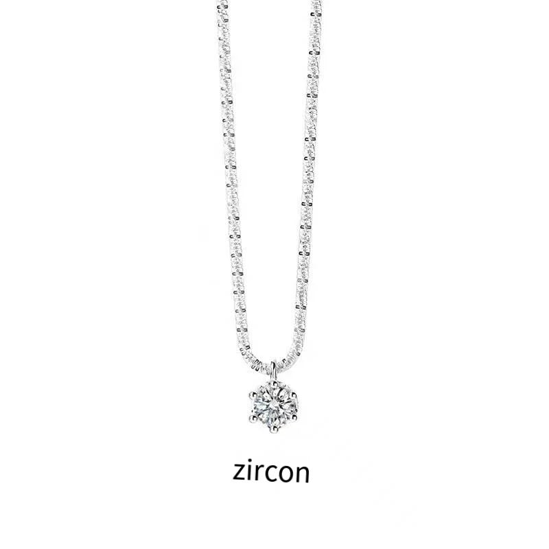 Sparkling Moissanite Silver Necklace - Jeglowstore