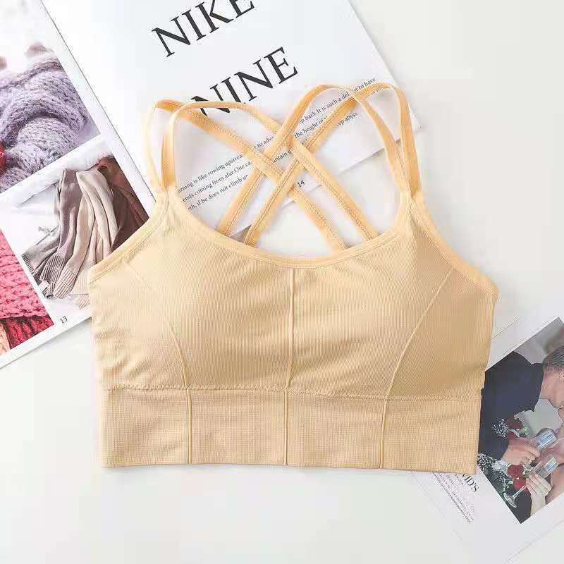 Fitness Sports Bra Women Shockproof Sexy High-Intensity Yoga Bra Bralette Running Gym Vest Cotton Underwear Fashion Beauty Back