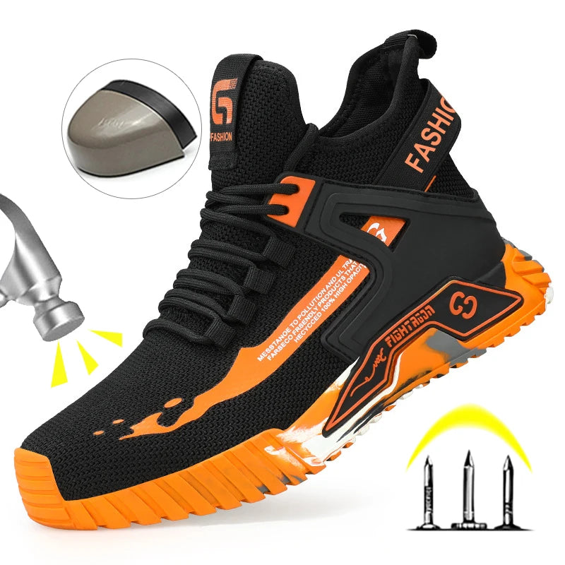 Men’s High-Top Protective Work Shoes - Jeglowstore