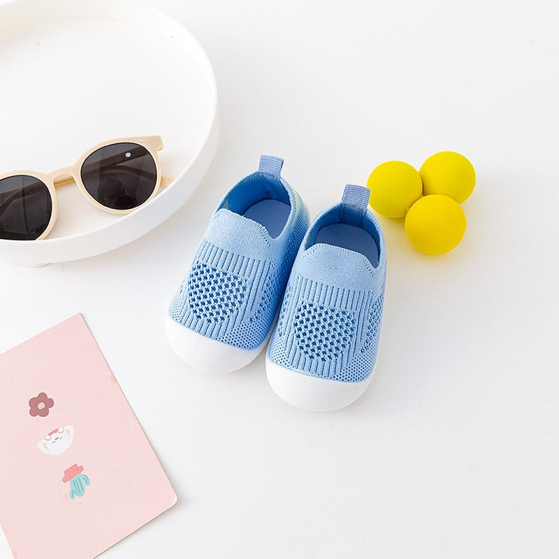Spring Popular New Baby Shoes Mesh Knit Breathable Kid Girls Boys 0-3T Summer Slip-On Casual Sneakers Toddler Non-Skid Prewalker - Jeglowstore