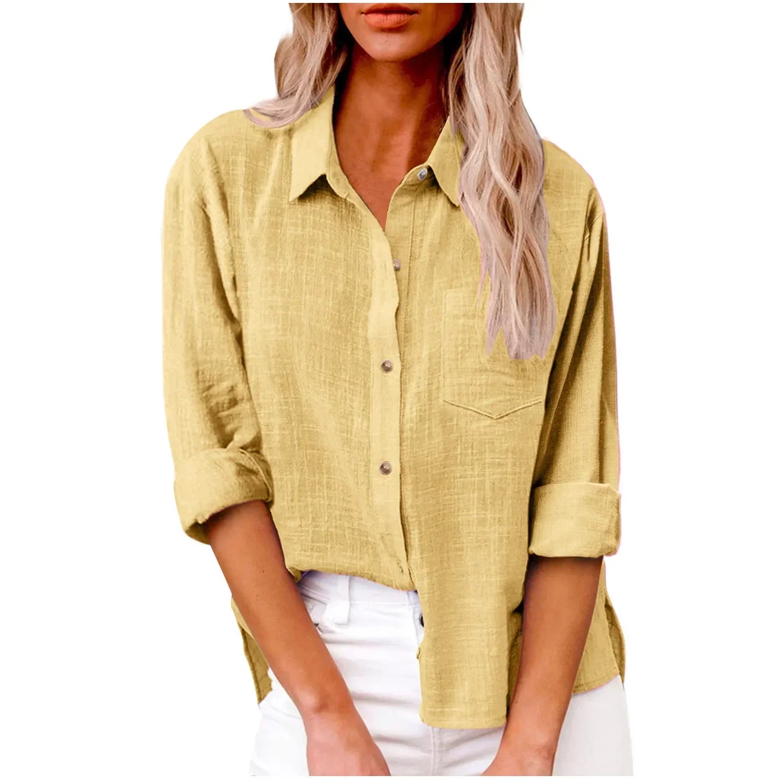 Women’s Solid Casual Long Sleeve - Jeglowstore
