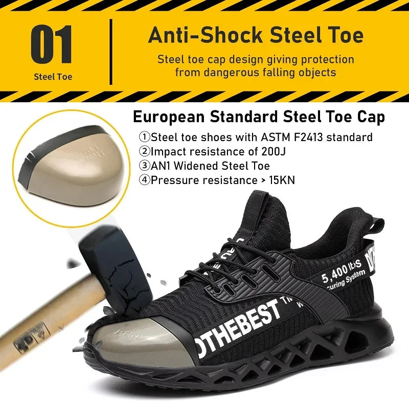 Men & Women Steel Toe Safety Shoes - Jeglowstore