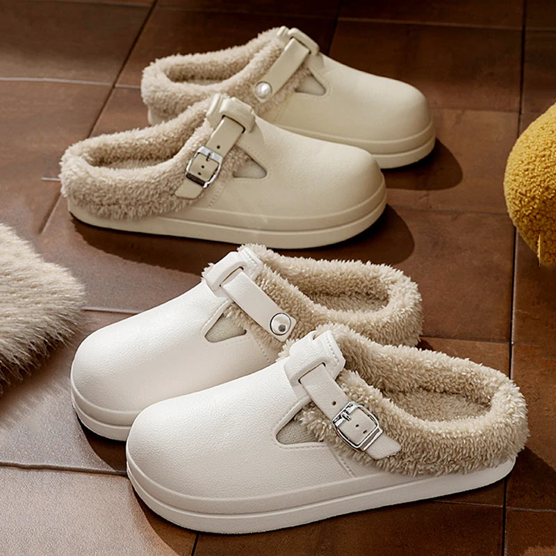 Women Winter Waterproof Plush Clogs