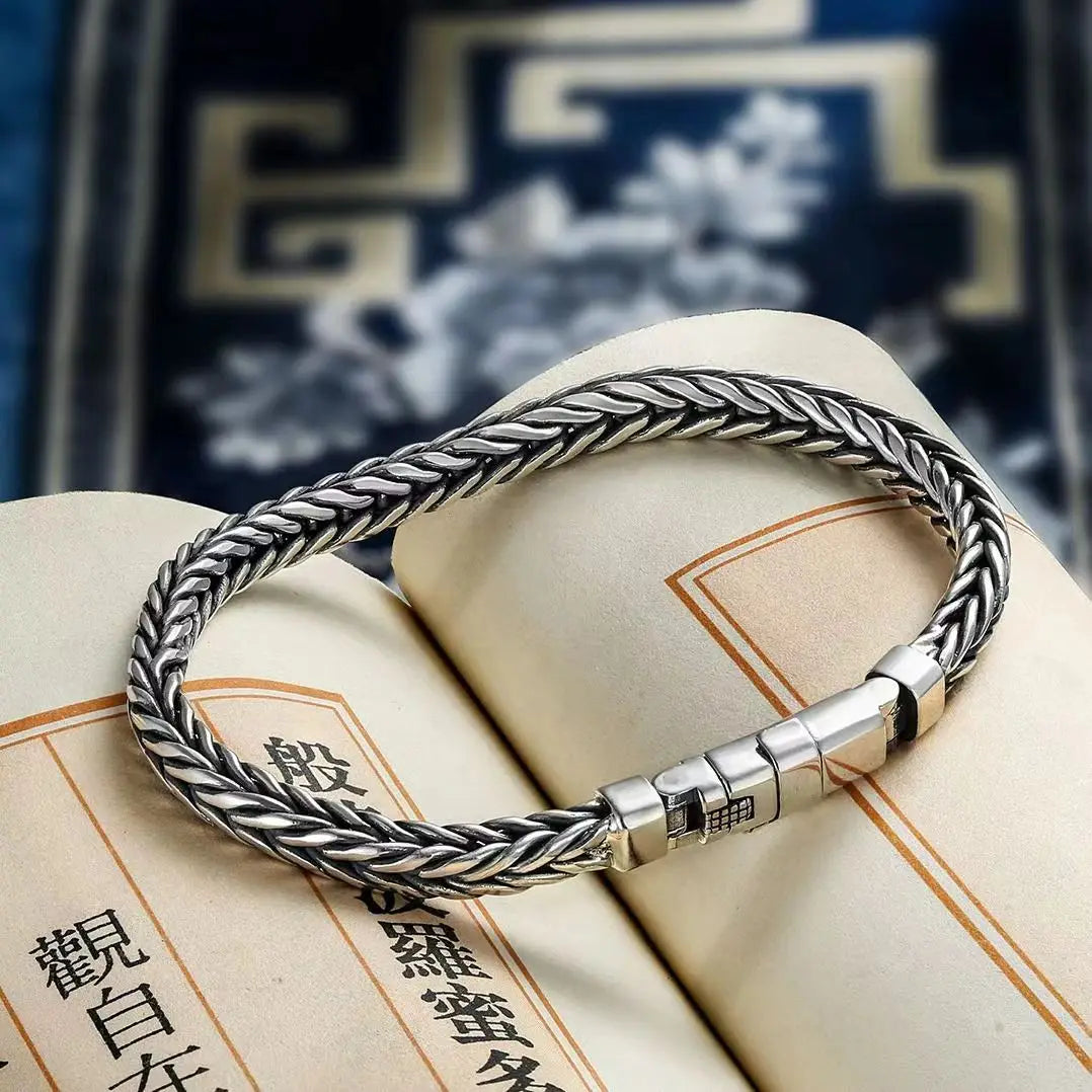 Unisex Woven Sterling Silver Bracelet - Jeglowstore