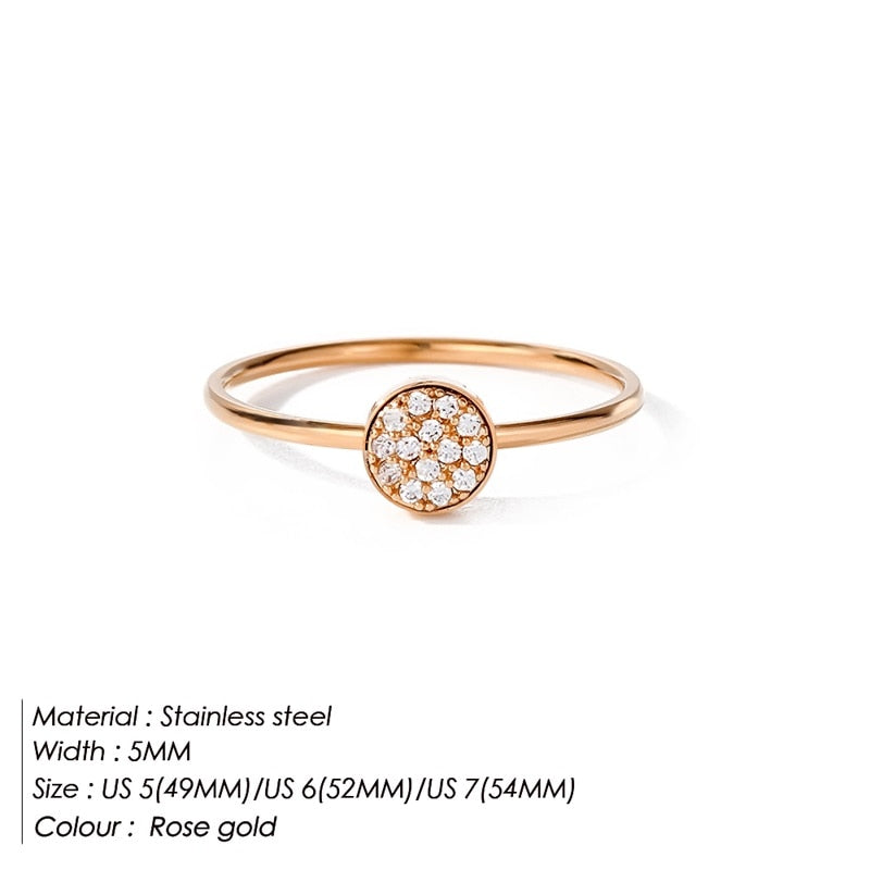 eManco Classic Stainless Steel Rings Gold Color Couple For Women And Men Wedding Fashion Style Jewelry