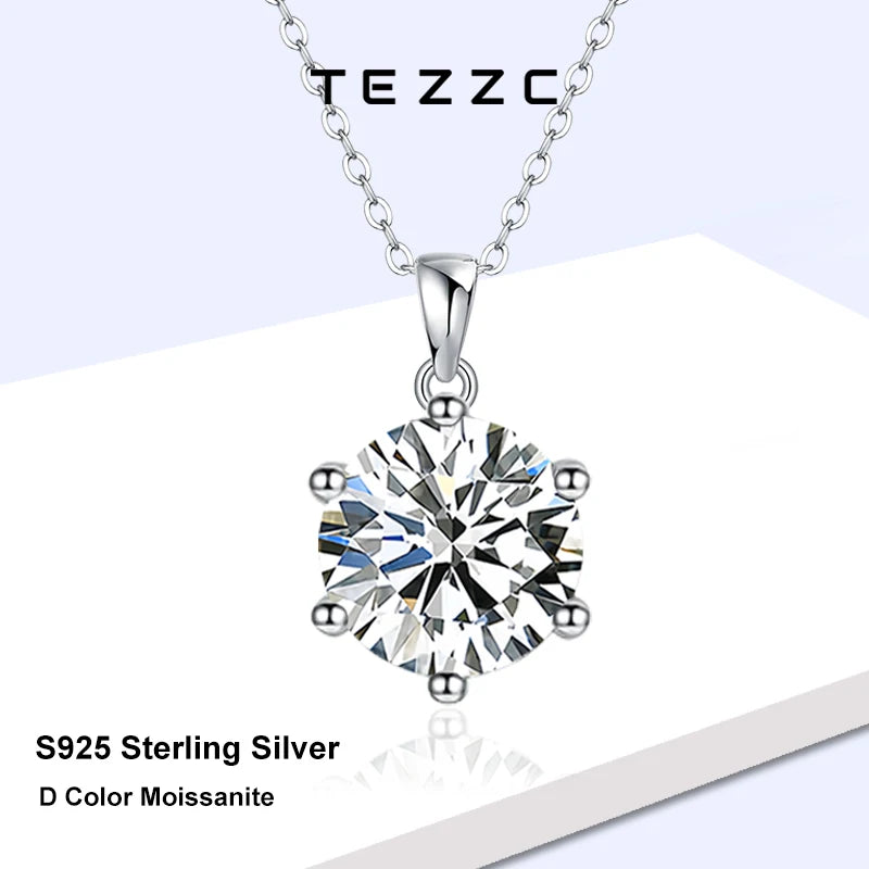 18K Gold Plated Moissanite Necklace - Jeglowstore