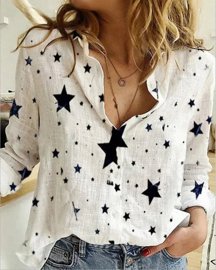 Women’s Spring Autumn Linen Shirt - Jeglowstore