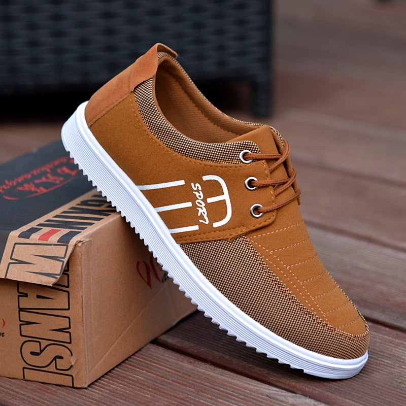 New Men's Canvas Shoes Lightweight Sports Shoes Casual Mesh Breathable Vulcanized Shoes Classic Fashion Lace Up Work Shoes 2023