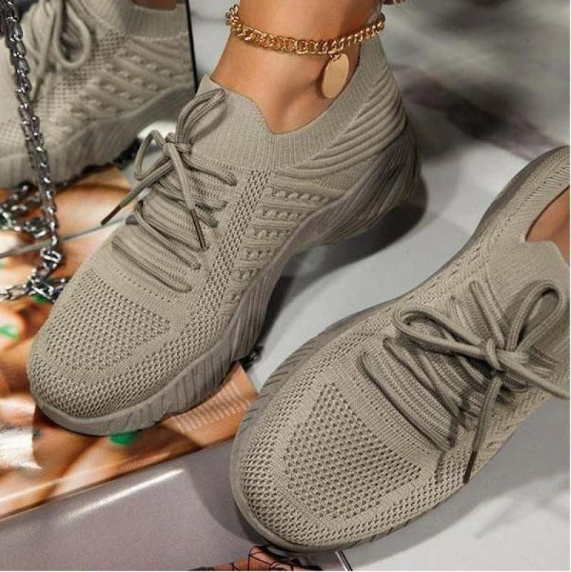 Mesh Breathable Women Casual Sneakers Lace-up Vulcanized - Jeglowstore