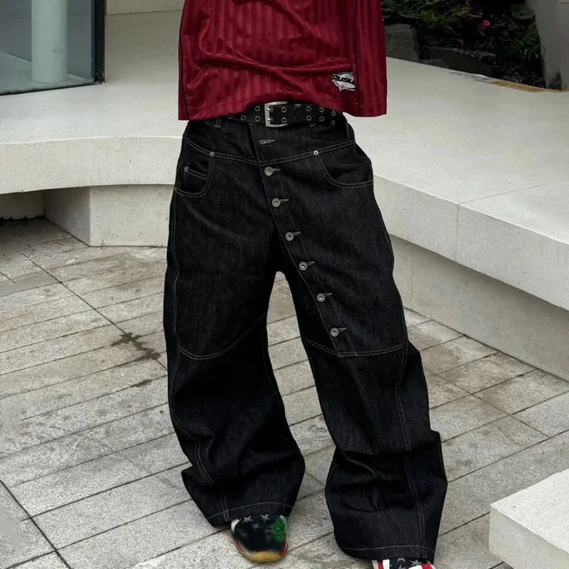 Men’s Hip Hop Wide Jeans - Jeglowstore