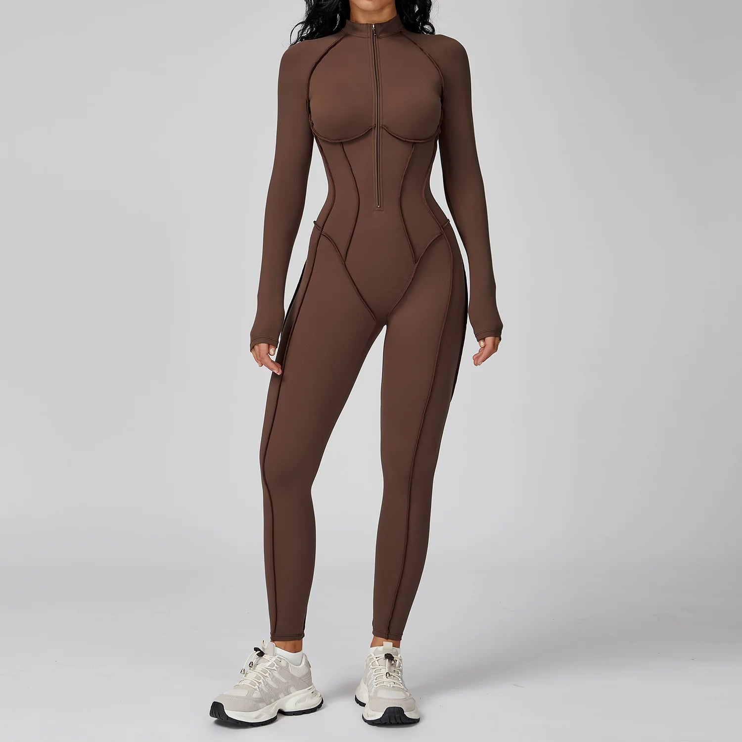 Women’s Long Sleeve Workout Bodysuit High-Intensity Jumpsuit - Jeglowstore