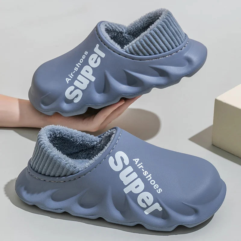 Winter Cotton Plush Indoor Outdoor Slippers - Jeglowstore