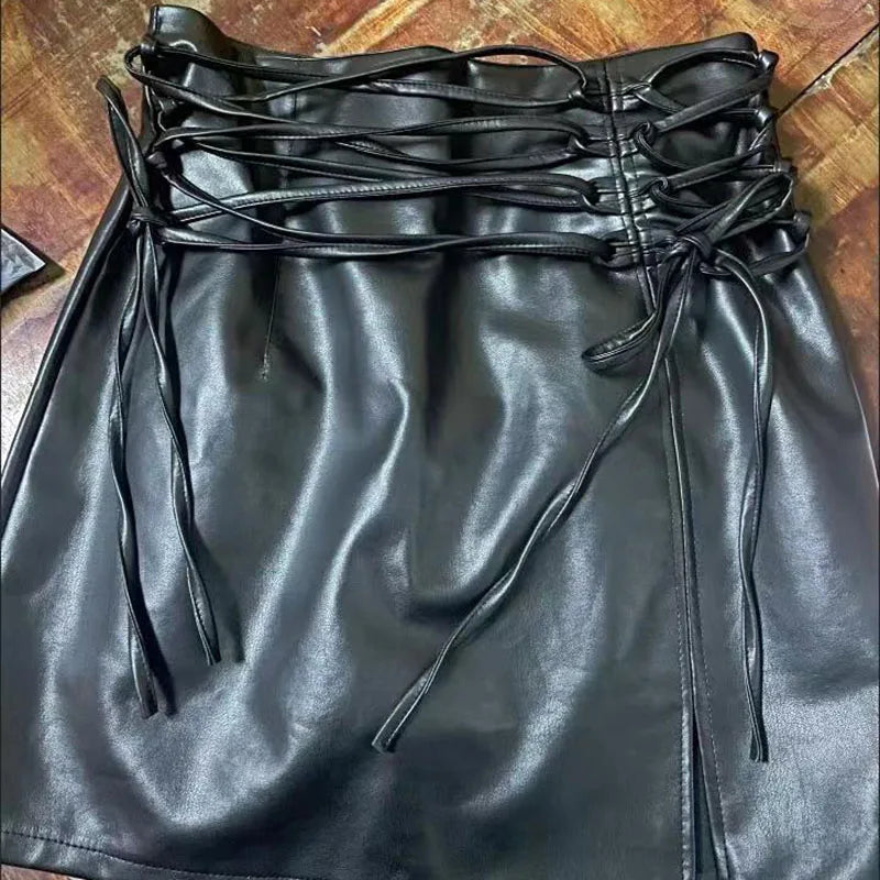 Slim Fit Leather Club Mini Skirt - Jeglowstore