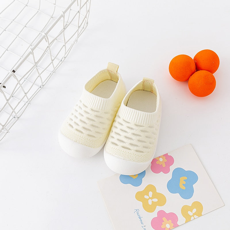 Spring Popular New Baby Shoes Mesh Knit Breathable Kid Girls Boys 0-3T Summer Slip-On Casual Sneakers Toddler Non-Skid Prewalker - Jeglowstore