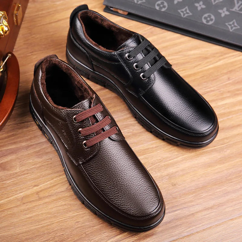 Men’s Genuine Leather Lightweight Casual Loafers - Jeglowstore