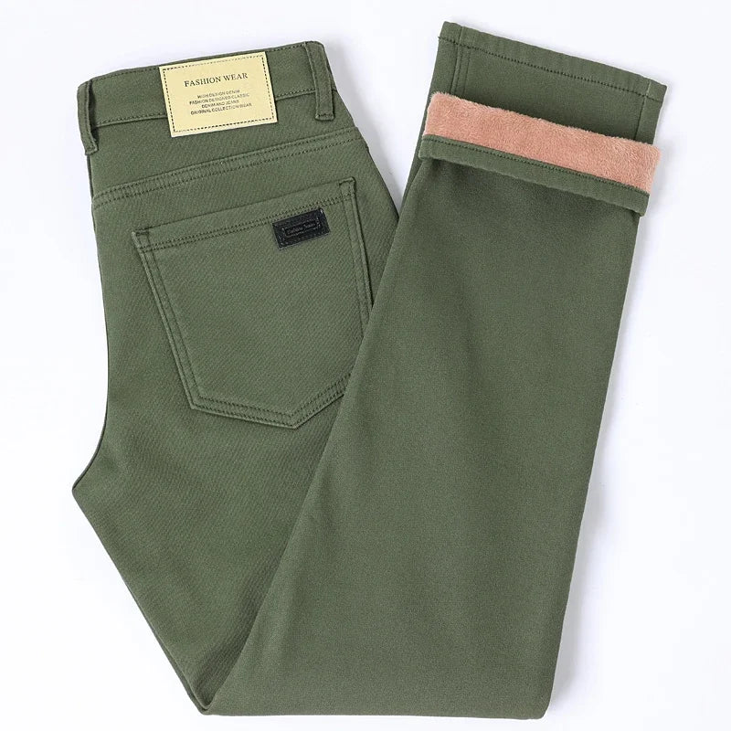 Men’s Winter Fleece Lined Jeans - Jeglowstore