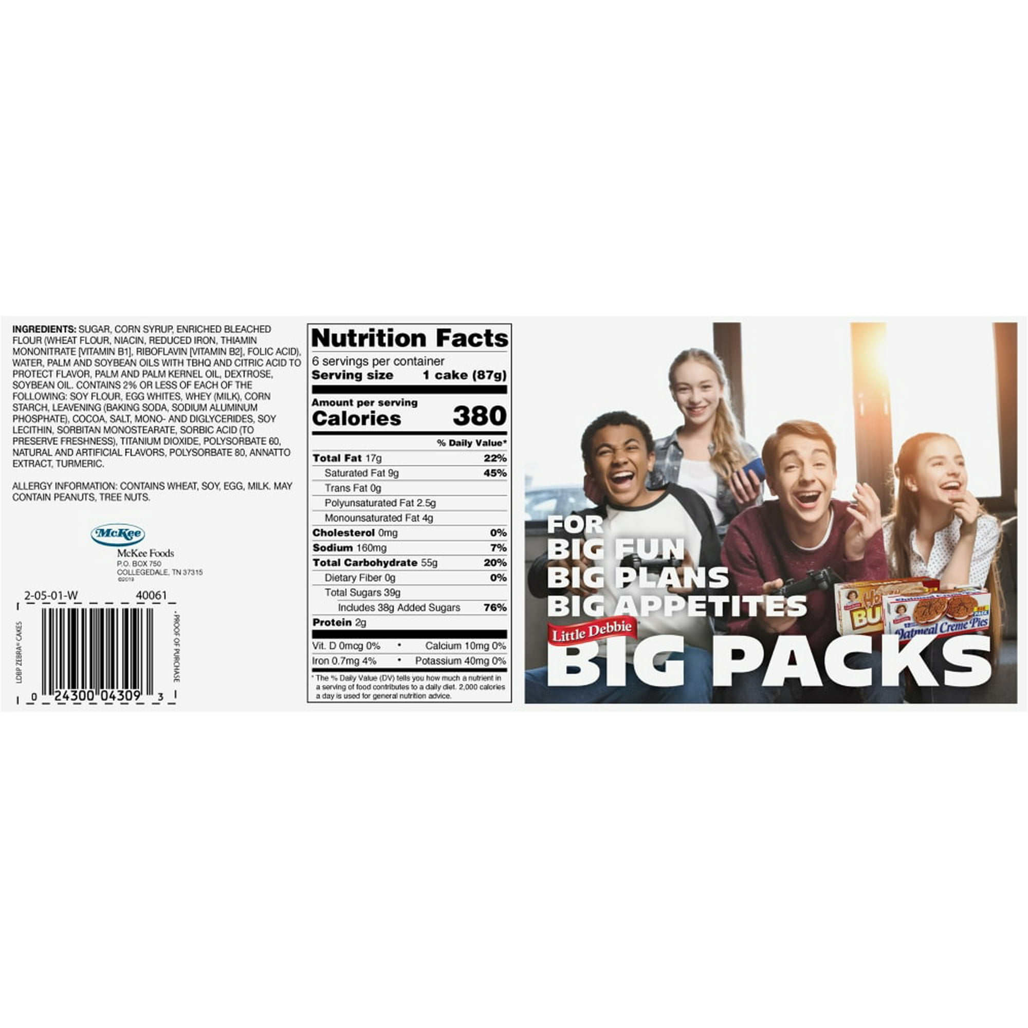 Little Debbie Big Pack Zebra Cakes - 6 pk
