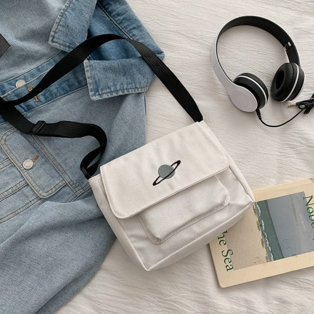 Women Canvas Flap-bag Handbag