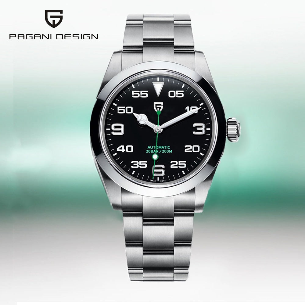 PAGANI DESIGN 40MM Men Mechanica lAR Coated Automatic Wristwatch