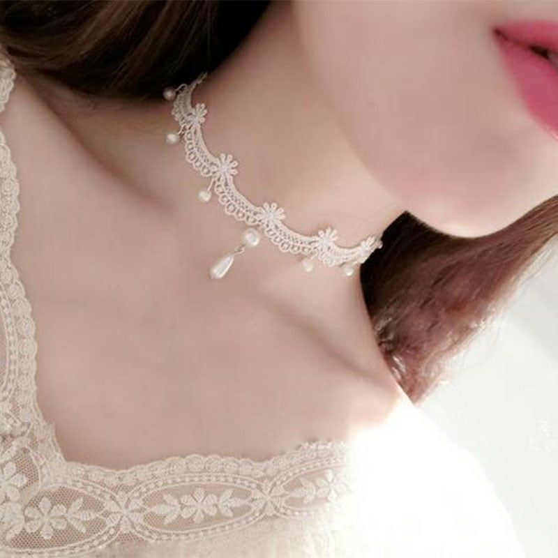 Gothic Classic White Collar Vintage Choker Necklace