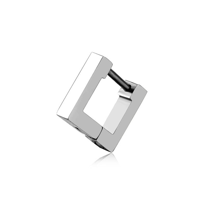 Rinhoo 1 Pcs Triangle Unisex Earrings Stainless Steel
