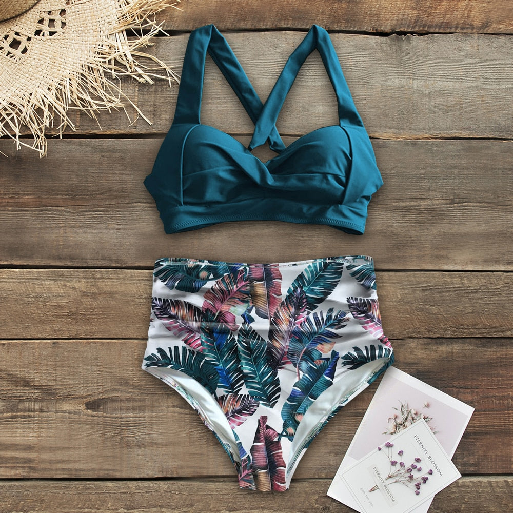 Halter High Waist Bikini Swimwear