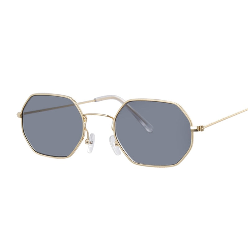 Fashion Small Metal Frame Square Sunglasses