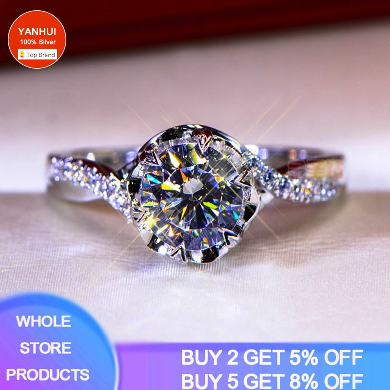 Gold Color Tibetan Silver Round 8mm 2ct Cubic Zircon Ring